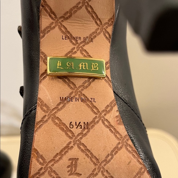 L.A.M.B. Black Strappy High Heels - Picture 8 of 15